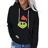 Weihnachtspullover Damen, Pullover Damen Ugly Christmas Sweater Damen Sweatshirt Damen Ugly Sweater Christmas Winterpullover Damen Weihnachts Longshirt Damen Sportbekleidung (A09,3XL)