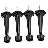 iplusmile 4 Stück Stopper für Tür antiker Türstopper Retro-Türstopper Wandschutz Türstopper Tür Wandschutz Dämpfung wandtürstopper gummistopfen Torstopper Boden halt Zinklegierung Black