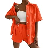 Zweiteiler Damen 3 tlg Fitness Set Sport-BH mit Crop-Top und Shorts Nahtlose Yoga Kleidung Fitness Workout Outfit Frauen Slim Fit Sommer Biker Activewear Laufanzug Trainingsanzüge 2 Stück Sportanzüg