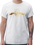 T-Shirt Herren - Fußball EM WM - Deutschland Adler Germany - XL - Weiß - Deutschland-Trikot t - Shirt deitschland Trikot Fussball Tshirt 2024 Europameisterschaft deutsche N