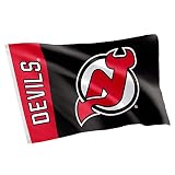 New Jersey Devils Team NHL National Hockey League Flagge 100% Polyester für drinnen und draußen, 0,9 x 1,5