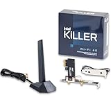 Intel® Killer™ Wi-Fi 6E AX1675 Tri-Band PCIe WLAN Karte PC Netzwerkkarte mit Antenne, 2.4 Gbps und 2.4/5/6 GHz WiFi Card Bluetooth 5.3 M