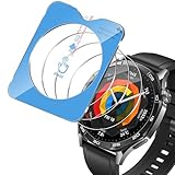 Aerku Schutzfolie für Huawei Watch GT5 GT 5 46mm/Watch GT 5 Pro 46mm für Panzerglas, 3 Stück 9H Härte Displayschutz mit Positionierhilfe für Installation, Anti-Staub und Blasenfrei Schutzg