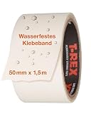 T-Rex Waterproof Klebeband Transparent – Wasserdichtes Panzerband – Ideales Abdichtband für Pools & Outdoor – UV- & hitzebeständig - 50mm x 1,5