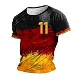 WKAYsIV Tops Asymmetrisch mit Aufdruck „-Thema“ – lässiges T-Shirt mit Rundhalsausschnitt, kurzärmelig Sexy Grüne Tank Tops(Rot XXL)