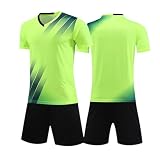Foweknow Personalisiertes Fussball Trikot Kinders Erwachsene Mit Name Nummer Team Logo Football Trikot Shirt Shorts Set Modische Trainingsanzug Regular Fit Jogginganzug Sommer O