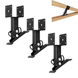 3-teiliges Dacherhöhungshalterungs-Set, Pergola-Dacherhöhung, verstellbare Balken-Halterung, Pergola-Stützhalterungen, robuste Dachhalterungen für Terrassenabdeckung, Schw