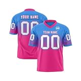 Personalisiertes American Baseball Trikot,Mit Eigenem Namen Nummer & Logo,Baseball Shirt Erwachsene/Kinder Unisex Individuelles Fußballtrikot Football Trikot Football Kostüm(3-Hot Pink)