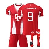 Bayern Trikot 25/26 Heimtrikot,9 Lewandowski Trikot mit T-Shirt Shorts Socken für Kinder, Geschenke Für Fußballfans, Authentisch Design,Atmungsaktiver S