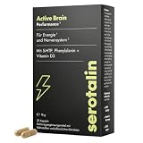 serotalin ACTIVE BRAIN Performance (ehemals HAPPY ENERGY) | Hochdosiert mit Griffonia, B-Vitaminen, Koffein & Zink | Vegan & Made in Germany | 30 Kap