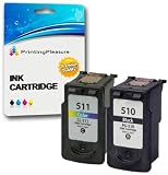2 Druckerpatronen für Canon Pixma iP2700 MP230 MP240 MP250 MP252 MP260 MP270 MP272 MP280 MP480 MP490 MP492 MP495 MX320 MX340 MX350 MX360 MX410 MX420 | kompatibel zu PG-510 (PG510) CL-511 (CL511)