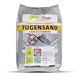 ÖkoFuge Fugensand Anthrazit Einkehrsand Weg Terrasse Pflaster Unkrauthemmend Quarzsand Sand 20kg Sack / 1