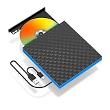 XIAOXIN External DVD Drive, USB 3.0 Type-C CD DVD +/-RW Optical Drive USB C Burner Slim CD/DVD ROM Rewriter Writer Reader Portable for PC Laptop Desktop MacBook Mac Windows 7/8.1/10/11 Linux OS