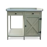 HABAU Pflanztisch mit Unterschrank – Gartentisch aus FSC®-zertifiziertem Massivholz mit Arbeitsfläche & Stauraum – 98 x 48 x 95 cm – G
