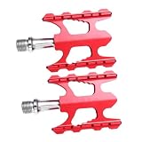 Abaodam Ultraleichte Aluminiumlegierung Fahrradpedale Faltbar rutschfest für Trekking Mountainbikes und Straßenräder zu Installieren und Langlebig R