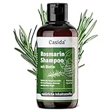 Casida Rosmarin Shampoo mit Biotin - Shampoo mit Rosmarinöl für Haarwachstum - für kraftloses, dünner werdendes Haar - Ohne Sulfate, Silikone, SLS - 200