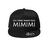 Ich höre Immer nur mimimi Baumwolle Baseball Cap, Basecap - Unisex Cap, Sport, Reisen, Style - Baseball Cap, Mütze (Cap 440-Schwarz)