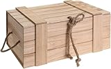 Meinposten Schatzkiste Holzkiste mit Deckel und Kordel Dekokiste DIY Kiste Basteln Kinderkiste Hochzeit verschenken Geburtstag Truhe Holz Kindergeburtstag