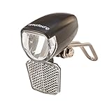 Prophete Fahrrad LED-Scheinwerfer – 15 Lux, mit EIN-/Ausschalter & abnehmbarem Reflektor – Für Naben- &, Seitendynamo – StVZO zugelassen – Kompakter Scheinwerfer mit Nirosta-H