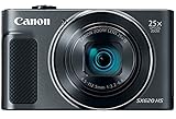 Canon PowerShot SX620 HS Digitalkamera (20,2 MP, 25-fach optischer Zoom, 50-fach ZoomPlus, 7,5cm (3 Zoll) Display, CMOS-Sensor; DIGIC4+, optischer Bildstabilisator, WLAN, NFC, HDMI) Kamera schw
