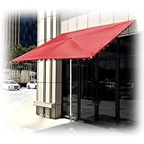 MACAGGTNTU Großer Marktschirm Sonnenschirm Für Balkon, Terrasse, Wände, Rechteckig Terrassenschirm Höhenverstellbar 2x1.5m 3x2m 3x2.5m Balkonschirm(Red,3x2.5m/10x8ft(6ribs))