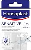 Hansaplast Sensitive Pflaster (1 m x 6 cm), zuschneidbare und hautfreundliche Wundpflaster mit Bacteria Shield & sicherer Klebkraft,