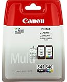 Canon 8287B005 – PG-545/CL-546 Multipack – 2er Pack – Schwarz, Farbe (cyan, magenta, gelb) – Original – Tintenpatrone – für PIXMA iP2850, MG2450, MG2550, MG2950 (1)