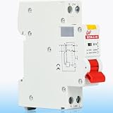 Warmfay FI/LS-Schalter Kompakt RCBO Typ C 30mA B16 230V, Fehlerstromschutzschalter 1P+N 6kA, RCD-Geschützter Leistungsschalter 35mm DIN Schienen Montage, Kurve B