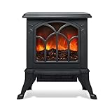FIVMEN Elektrokamin mit Heizung 750W/1500W Kaminofen Elektrisch Kaminfeuer mit LED 3D Flammeneffekt Elektro Kamin Elektrischer Kamin Temperaturen Einstellbarer Schw