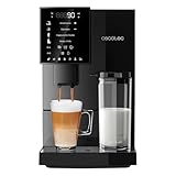 Cecotec Superautomatische Kaffeemaschine Cremmaet Compactccino Black, 19 Bar, Thermoblock-System, frisch gemahlene Bohnen mit Plug&Play, 150 g Kaffeebohnentank Mühle, 1,1 L Wassertank, 400 ml M