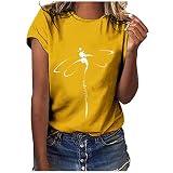 Lässige Buchstabenobers Frauen O-Ausschnitt T-Shirt T-Stück kurze Unique Hemd Damenbluse Cardig