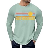 Langärmeliges T-Shirt für Herren, mit englischem Buchstaben bedruckt, Rundhalsausschnitt, langärmeliges T-Shirt, modisches Hemd, Herrenhemden, langärmelig, schwarz, langärmeliges T-Shirt mit Tasche,