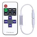 EuAcesry RF DC Fernbedienung LED verkabelt 5-24V 5A Mini LED Dimmer Controller Adapter LED-Streifen für LED COB SMD 5050 3528 2835 5630 einfarbige LED-S