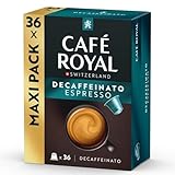 Café Royal Espresso Decaffeinato 36 Kapseln für Nespresso Kaffee Maschine - 5/10 Intensität - UTZ-zertifiziert Kaffeekap