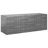 Aufbewahrungsboxen für den Außenbereich, Garten-Kissenbox, PE-Rattan, 291 x 100,5 x 104 cm, G