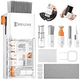 Ordilend Tastatur Reinigungsset, Alles in Einem Handy Laptop Reinigungsset, für iPhone Airpods Tastaturreiniger mit Bürste und Spray, Keyboard Cleaner for Tablet Computer PC M