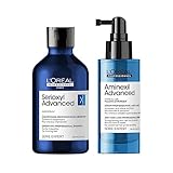 L'Oréal Professionnel Haarwachstum-Pflegeset gegen Haarausfall, Serioxyl Advanced Purifier & Bodifier Shampoo, Aminexil Advanced Anti-Hair Loss S