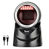 Tera Pro Omnidirektionaler Barcode-Scanner 2D QR Desktop-Freisprecheinrichtung, Verstellbarer Scankopf, kabelgebundener automatischer Plattform-Scanner mit USB-Kabel für Markt-E