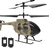 tech rc Ferngesteuert Hubschrauber mit 2 Akku, 2.4Ghz RC Helikopter mit Schwebefunktion, Landung/Login mit einem klick, 2 Geschwindigkeitseinstellungen, Flugzeug Spielzeug für Kinder ab 14