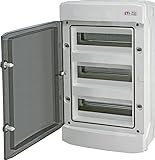 ARZER 3-reihiger IP65 Feuchtraumverteiler (36 Module) aus Acrylester-Styrol-Acrylnitril (ASA) und Polycarbonat (PC) - ECH