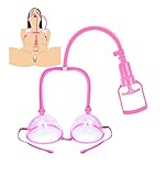 Brustwarzensauger Brustpumpe Nippel Sucker Vakuum Set Nippelsauger Brustwarzen Sex Brustvergrößerung Extra Starke Brust Brustwarzen Stimulator SM Erotik Sexspielzeug für Frauen (Rosa, 10x10cm)