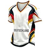Generisch Fussball Trikot Herren, Sport Tshirts Herren Herren Bedrucktes Football T-Shirt mit Rundhalsausschnitt Leichtem für Outdoor Ak