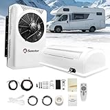 Sunster Split Klimaanlage Wohnwagen, Electric AC Unit 12 Volt Fit für Wohnmobile Bus Anhänger Traktoren Camper Van Parken Klimaanlage Schnelle Kühlung Low N