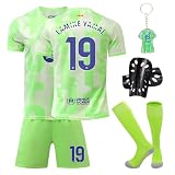 Pardofelis Trikot Fussball Jungen, Fußball Trikot Kinder Football Trainingsshirt Jersey, Fussball Trikot mit T-Shirt Shorts Socken und Schienbeinschoner Set (Grün, 22)