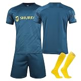 BOSSETY Trikot für Kinder und Erwachsene Al NASSR FC No.7 Fußball Trikot Heim/Auswärtstrikot Fussball Trikots Football Jersey Fußballtrikot Kinder, Shorts, Socken Fussball Set für Junge Herren Anzug