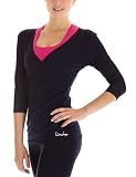 WINSHAPE Damen Ws3 In Wickeloptik 3/4-arm Shirt, Night Blue, M EU