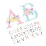 HOODANCOS 26 Stück Buchstaben Aufnäher Zum Aufbügeln Buchstaben Aufnäher Jacken Aufnäher Stoff Buchstaben Abc Alphabet Aufnäher Hemd Aufnäher Anfangsaufkleber Näh Aufnäher Stickg