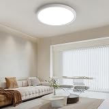 JDONG 24W Deckenlampe 4000K Neutralweiß Runde Modern Badezimmer LED Deckenleuchte IP44 Wasserdichte ideal für Bad Schlafzimmer Küche Wohnzimmer Flur Balkon Keller Ø40CM