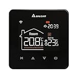 SALCAR Thermostat Heizung Smart LCD Touchscreen für Elektrische Fußbodenheizung Raumthermostat WiFi Tuya Fussbodenheizung Thermostat Kompatibel mit Amazon Alexa&Google Assistant 16A,Schw