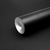 Hode Kunstleder Selbstklebend Schwarz 30x300cm Leder Reparatur Patch PU Lederoptik Folie Möbelfolie für Sofa Autositze Jacken Möbel Lederreparatur Renovierung